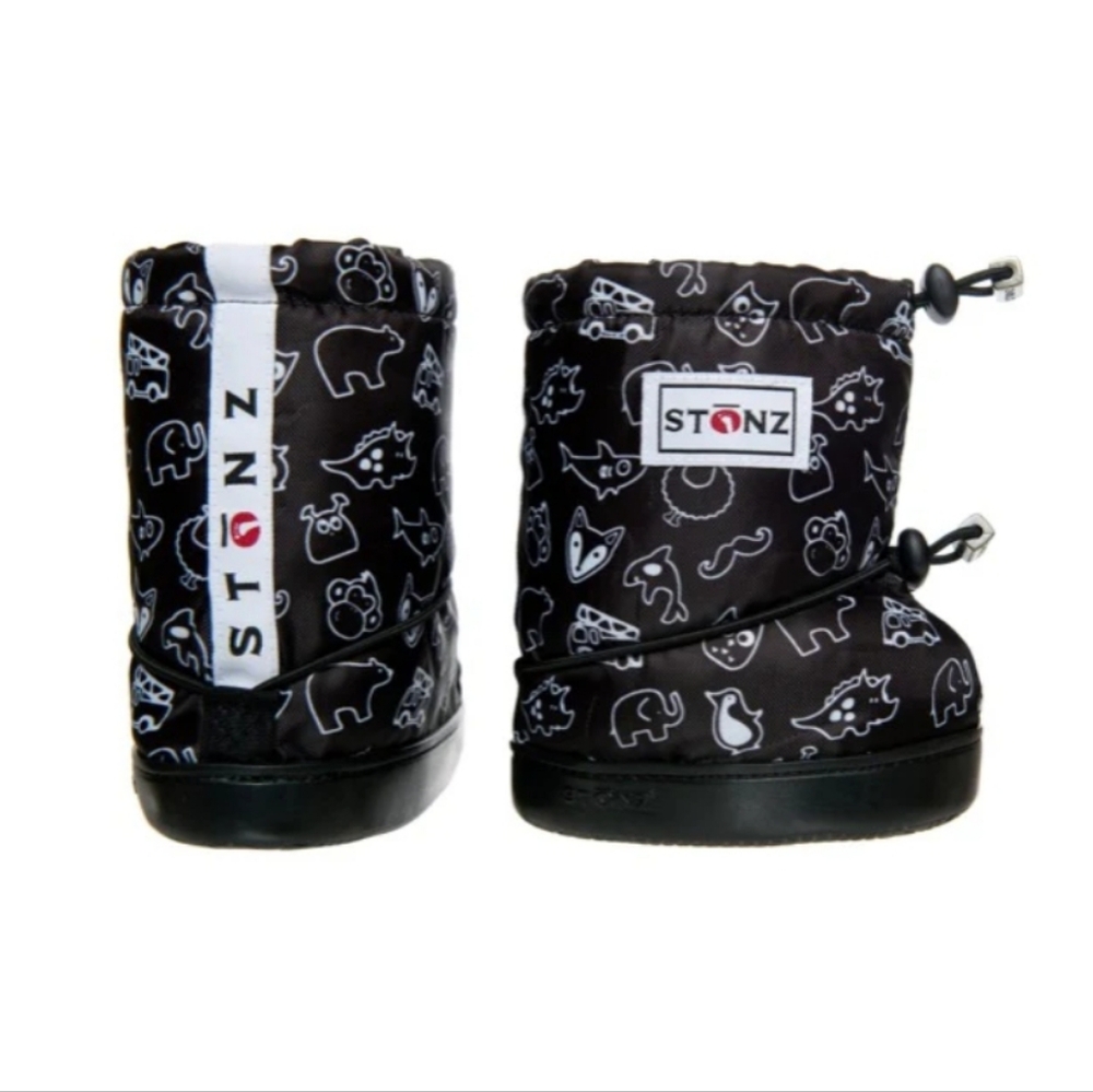 Winter | Stonz Black and White Toddler Rain & Snow Boots, Size Large